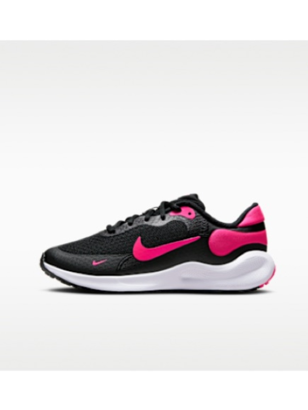 Nike Revolution 7 Big Kid Road Running Shoes | Black & Hyper Pink | Size 7Y |